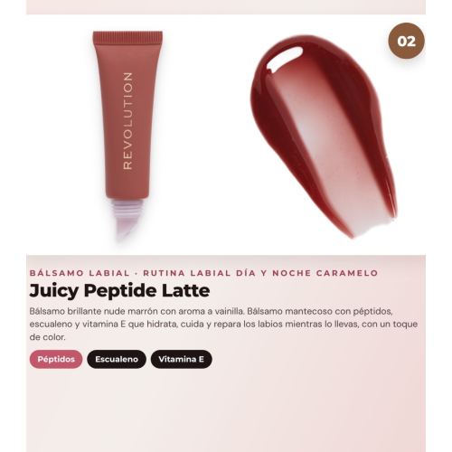 Makeup Revolution - Juicy Lip Mask Set Peptide Pudding - Butterscotch Brown + Lip Balm Juicy Peptide - Latte + Lip Oil Glaze Oil - Lust Clear