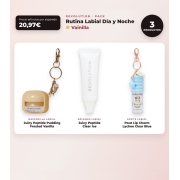 Makeup Revolution - Lip Mask Set Juicy Peptide Pudding - Frosted Vanilla + Lip Balm Juicy Peptide - Clear Ice + Lip Oil Pout Lip Charm - Lychee Clear Blue