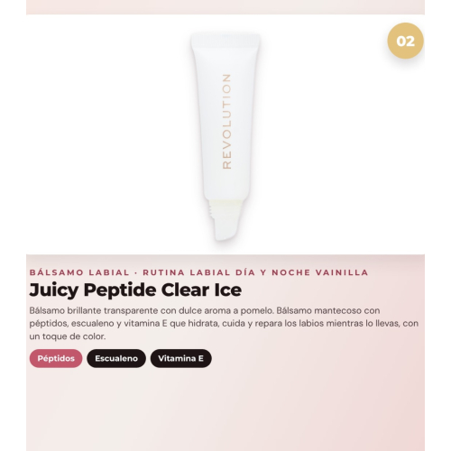 Makeup Revolution - Lip Mask Set Juicy Peptide Pudding - Frosted Vanilla + Lip Balm Juicy Peptide - Clear Ice + Lip Oil Pout Lip Charm - Lychee Clear Blue