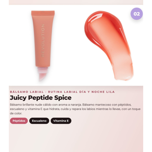 Makeup Revolution - Lip Mask Set Juicy Peptide Pudding - Sugar Swirl Lilac + Lip Balm Juicy Peptide - Spice + Lip Oil Glaze Oil - Lust Clear