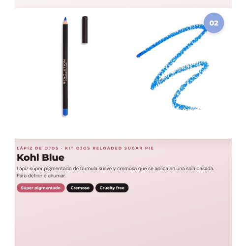 Makeup Revolution - Eyeshadow Palette Set Reloaded -  Sugar Pie + Eyeliner Kohl - Blue + Eyeliner Streamline Waterline Eyeliner Pencil - Gold