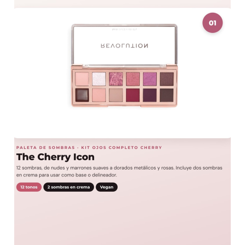 Makeup Revolution - Eyeshadow Palette Set The Cherry Icon + Liquid Eyeliner Super Flick - Black + Eyeliner Streamline Waterline Eyeliner Pencil - Rose Gold