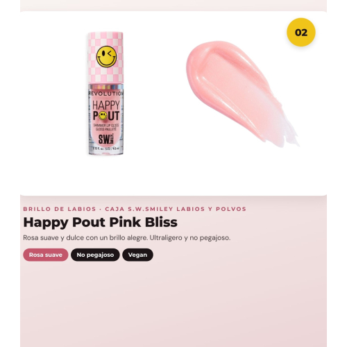 Makeup Revolution - Set *S.W.Smiley* - Lip gloss Stellar Shine + Lip gloss Pink Bliss + pH lip and cheek balm + Loose powders Sunshine