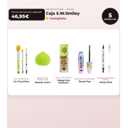 Makeup Revolution - Set *S.W.Smiley* - Brushes On Cloud Nine + Soft makeup sponge + Lip gloss Happy Pout + Mascara Dazzle Pop + Eyeliner Winky Flick Double-Ended