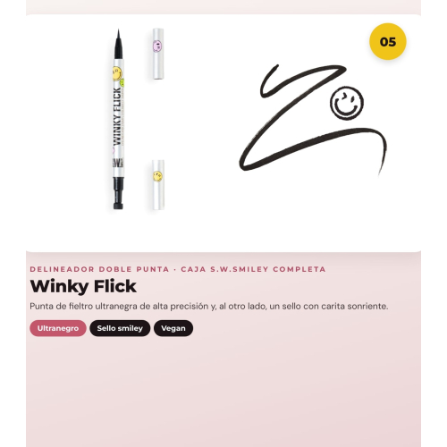 Makeup Revolution - Set *S.W.Smiley* - Brushes On Cloud Nine + Soft makeup sponge + Lip gloss Happy Pout + Mascara Dazzle Pop + Eyeliner Winky Flick Double-Ended