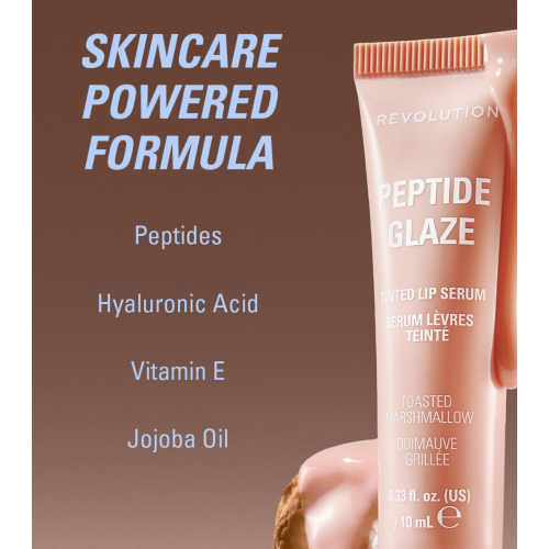 Makeup Revolution - Lip Tint with Serum Peptide Glaze - Cinnamon Roll