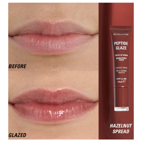 Makeup Revolution - Lip Tint with Serum Peptide Glaze - Hazelnut Spread