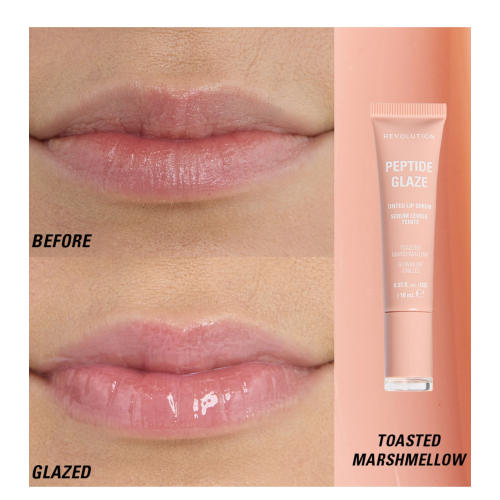 Makeup Revolution - Lip Tint with Serum Peptide Glaze - Toasted Marshmallow