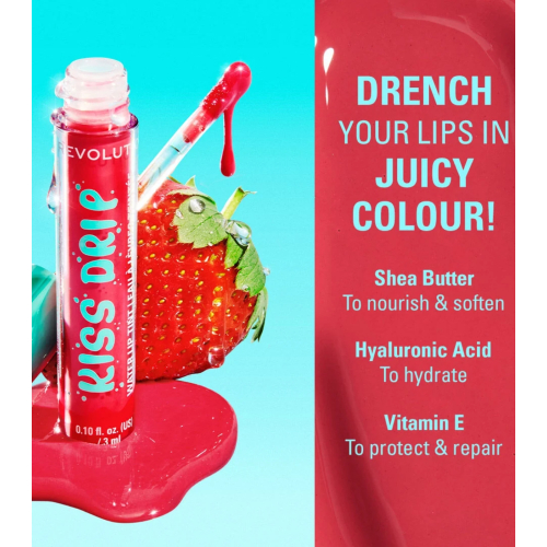 Makeup Revolution - Lip Tint Kiss Drip Water - Peach Fizz