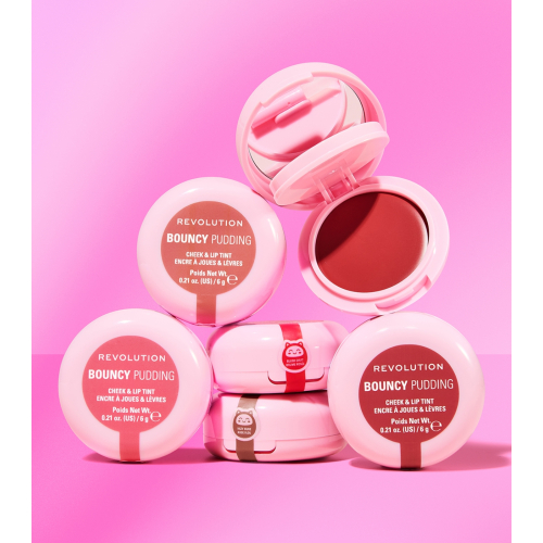 Makeup Revolution - Cheek and Lip Tint Bouncy Pudding - Hazy Nude