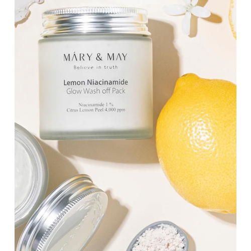 Mary & May - Exfoliating Face Mask Lemon Niacinamide Glow Wash off