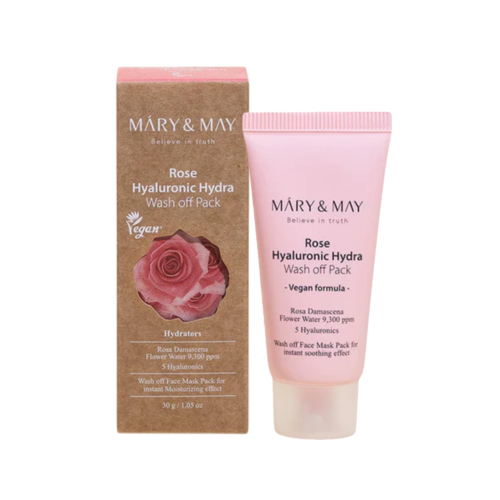 Mary & May - Facial mask Rose Hyaluronic Hydra Wash off