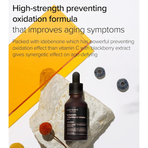 Mary & May - Anti-aging facial serum Idebenone + Blackberry Complex
