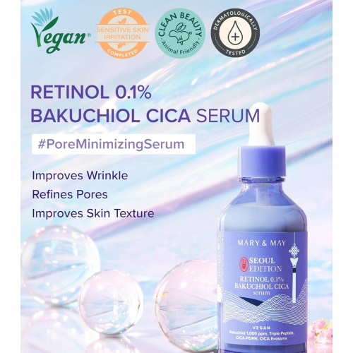 Mary & May - Facial Serum Retinol 0.1% Bakuchiol CICA