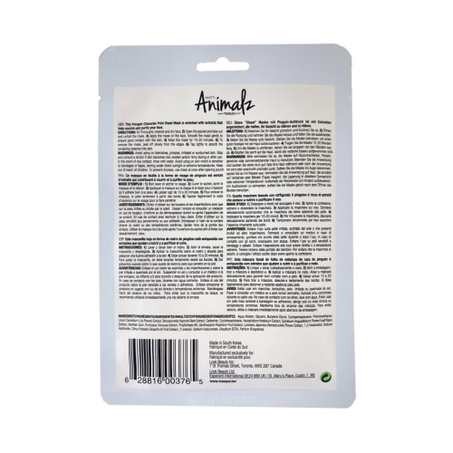 masque BAR - Face Mask Pretty Animalz - Penguin