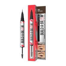 Maybelline - Eyebrow pencil and fixing gel Build A Brow 2 in 1 - 260: Deep Brown