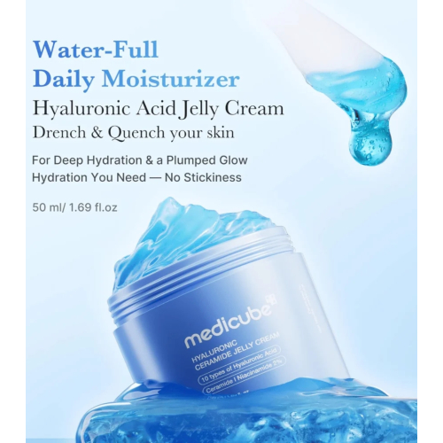 Medicube - Moisturizing facial cream Hyaluronic Aqua Cooling Ceramide Jelly