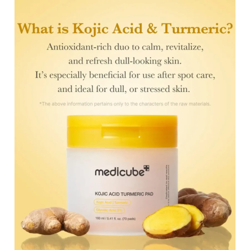 Medicube - *Kojic Acid* - Brightening pads with kojic acid and turmeric - 70pads