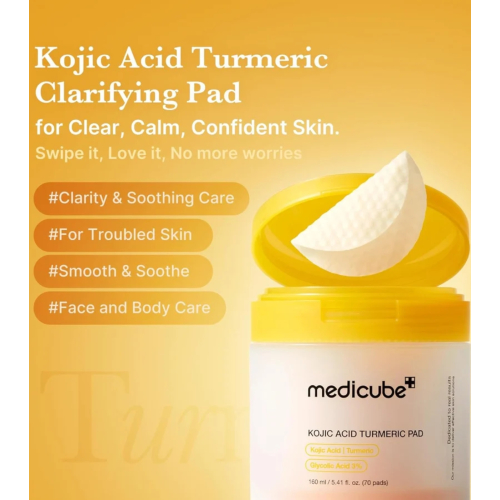 Medicube - *Kojic Acid* - Brightening pads with kojic acid and turmeric - 70pads