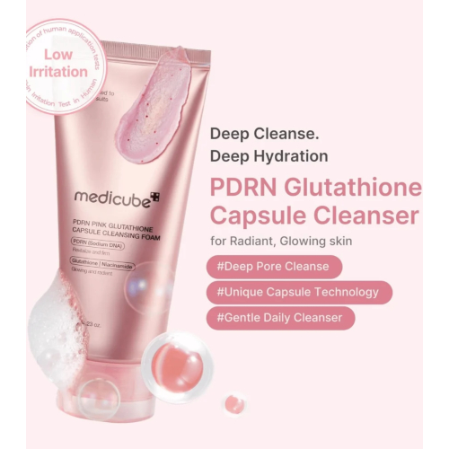 Medicube - *PDRN Pink* - Facial Cleanser Glutathione Capsule Foam