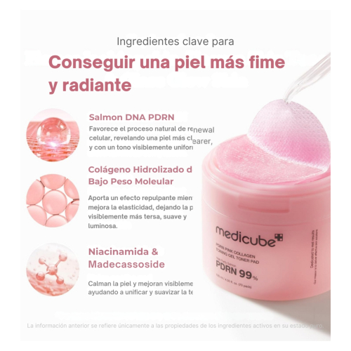 Medicube - *PDRN Pink* - Gel toner in pad format - 70pads