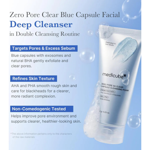 Medicube - *Zero Pore* - Exfoliating Foaming Facial Cleanser Clear Capsule