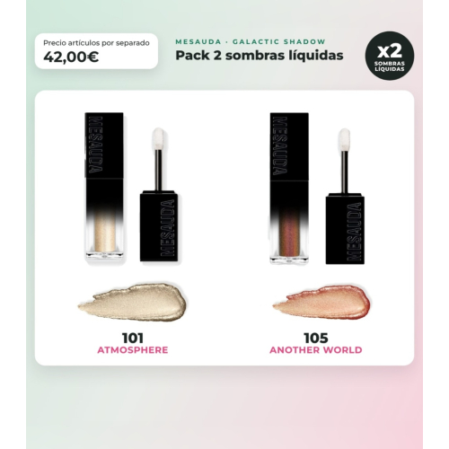 Mesauda - Pack of 2 liquid shadows Galactic Shadow - 101: Atmosphere + 105: Another World