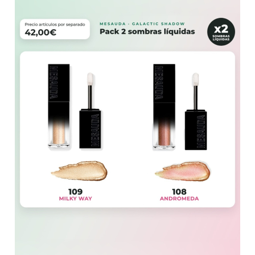 Mesauda - Pack of 2 liquid shadows Galactic Shadow - 109: Milky Way + 108: Andromeda
