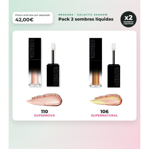 Mesauda - Pack of 2 liquid shadows Galactic Shadow - 110: Supernova + 106: Supernatural