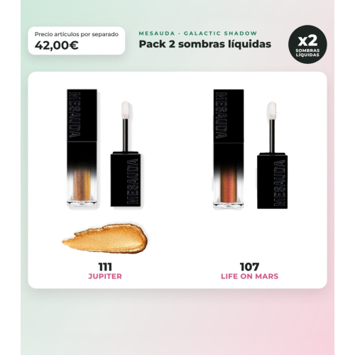 Mesauda - Pack of 2 liquid shadows Galactic Shadow - 111: Jupiter + 107: Life on Mars