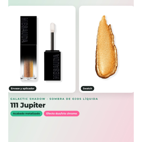 Mesauda - Pack of 2 liquid shadows Galactic Shadow - 111: Jupiter + 107: Life on Mars