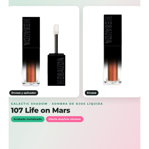 Mesauda - Pack of 2 liquid shadows Galactic Shadow - 111: Jupiter + 107: Life on Mars