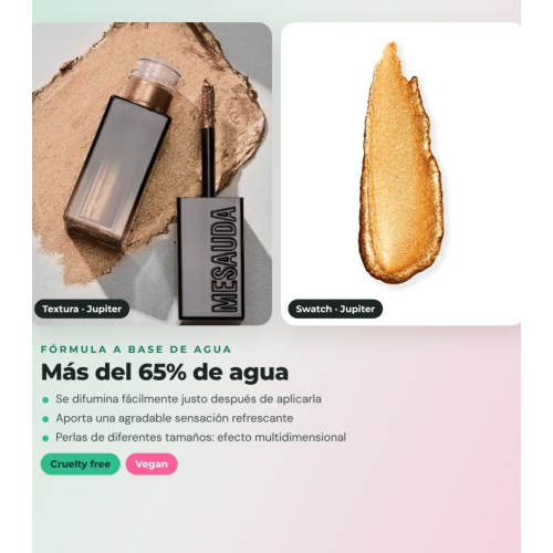 Mesauda - Pack of 2 liquid shadows Galactic Shadow - 111: Jupiter + 107: Life on Mars