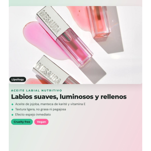 Mesauda - Duo pack lip oil Lipoilogy - 102: Pink Elixir + 103: Ruby Fusion