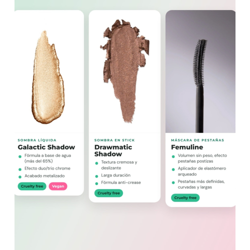 Mesauda - Eye pack Galactic Shadow 109: Milky Way + Drawmatic Shadow 111: Bronzed + Mascara Femuline
