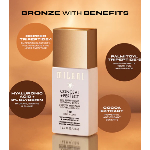 Milani - *Conceal + Perfect* - bronzing drops Sun Kissed - 130: Dark