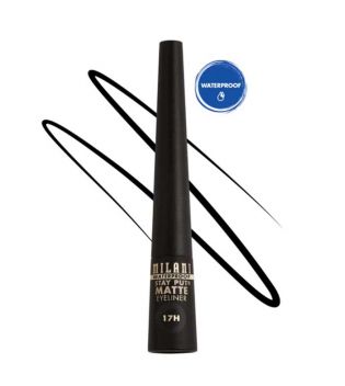 Milani - Liquid Eyeliner Stay Put Matte 17hr - 150: Black Waterproof Matte