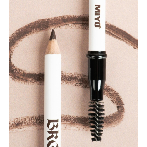 Miyo - Eyebrow pencil with brush Brow Poet - 01: Wood