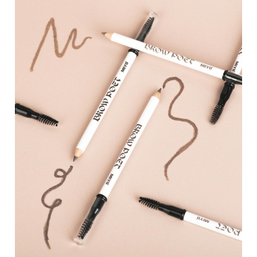 Miyo - Eyebrow pencil with brush Brow Poet - 01: Wood