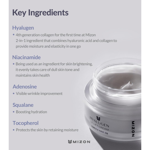 Mizon - *Hyalugen* - Firming facial cream Le Lift Cream
