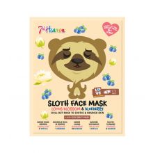Montagne Jeunesse - 7th Heaven - Face Mask Animal Mask Sloth Bear - Lotus Flower and Blueberry