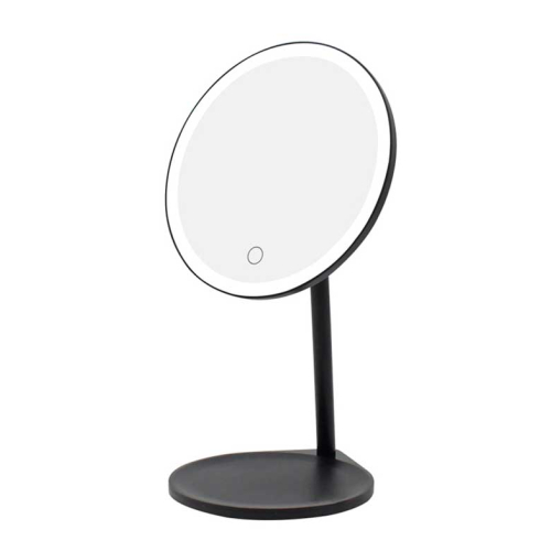 MQBeauty - Black Vanity Rechargeable Mirror with Dimmable LED Lighting