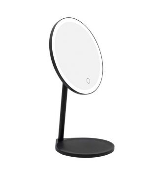 MQBeauty - Black Vanity Rechargeable Mirror with Dimmable LED Lighting