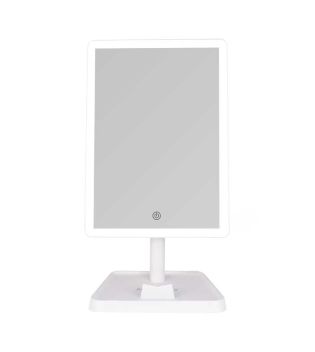 MQBeauty - Rechargeable Vanity Mirror with Dimmable LED Lighting - White