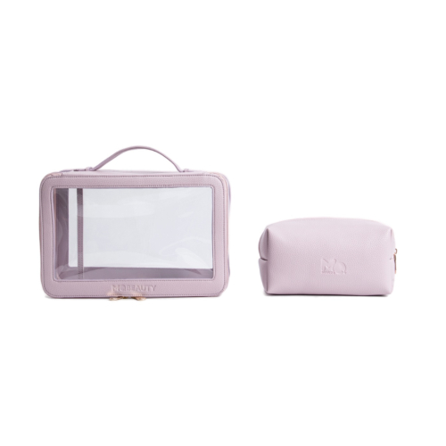 MQBeauty - Transparent toiletry bag with two compartments - Lavender