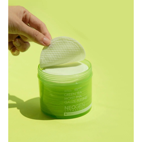Neogen - Exfoliating Facial Toner Pads - Green Tea Moist Pha Gauze Peeling