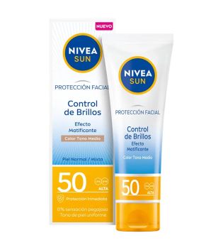 Nivea Sun - Shine Control facial protection SPF50 with color - Medium tone