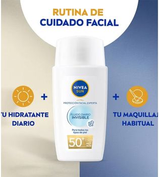 Nivea Sun - Invisible daily fluid facial sunscreen - SPF50+: Very high