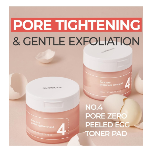 Numbuzin - Toner Pads Pore Zero Peeled Egg