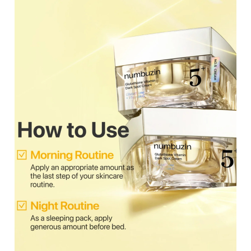 Numbuzin - Facial cream No.5+ Glutathione Vitamin Dark Spot